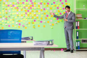 Businessman with many conflicting priorities   