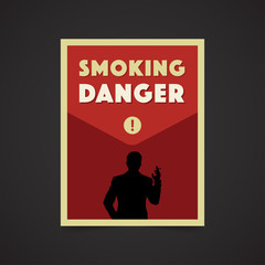 Smoking kills. smoking is dangerous. Poster Design. No smoking. 