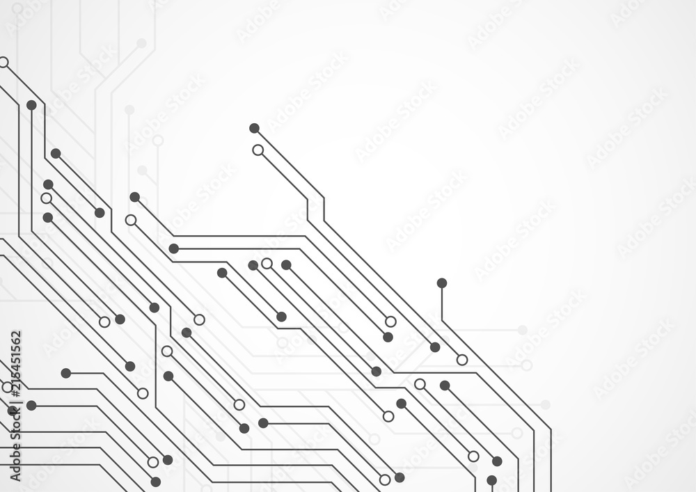 Fototapete abstract background with technology circuit board texture. electronic motherboard illustration. comm