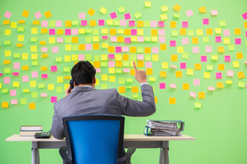 Businessman with many conflicting priorities   