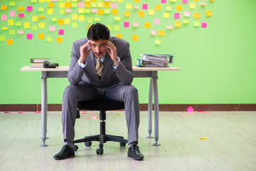 Businessman with many conflicting priorities   