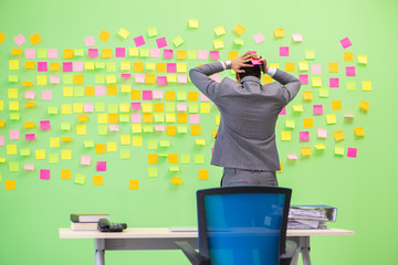 Businessman with many conflicting priorities   