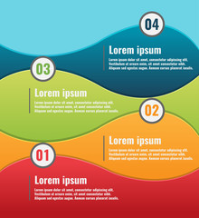 Curve Color Info Graphic Template Vector