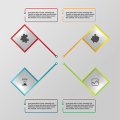 Square Modern Business Graphic Template Vector