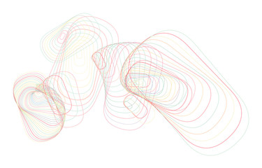 Abstract geometric background with shape of rounded rectangle pattern. Backdrop, art, decoration & cover.