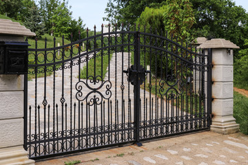 The magnificent wrought iron gate