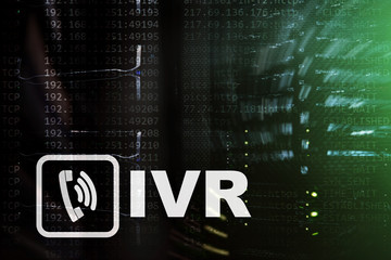 IVR Interactive voice response communication concept.