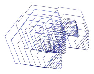 Geometric Conceptual background hexagon pattern for design. Graphic, details, color & surface.