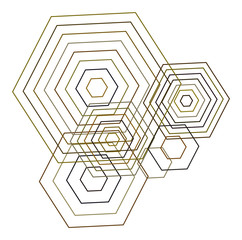 Shape of hexagon, abstract geometric background pattern. Style, cover, template & art.
