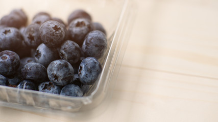 blueberry on table isolated on black background.Fresh organic blueberries.