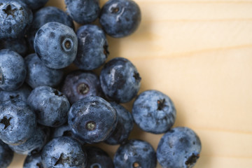 blueberry on table isolated on black background.Fresh organic blueberries.