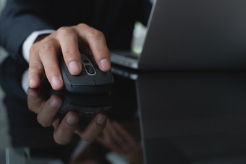 Businessman working in office