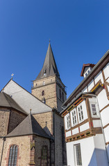 Fototapeta na wymiar Pfarrkirche church in the historic center of Warburg, Germany