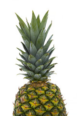 tropical summer fruit, pineapple isolated on white
