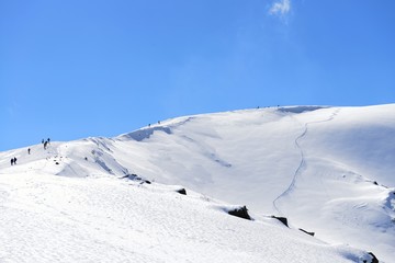 Hakuba snow mountain in Nagano Japan sunny weather