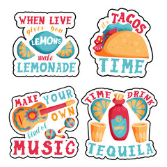 Motivational lettering posters set