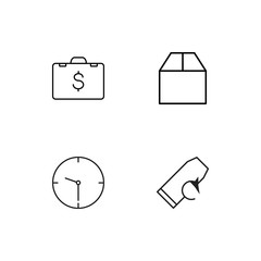 Business linear icons set. Simple outline vector icons
