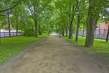 Fototapeta na wymiar Parks of Kronstadt. St. Petersburg.