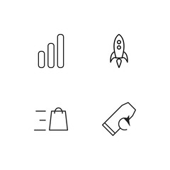 Business linear icons set. Simple outline vector icons