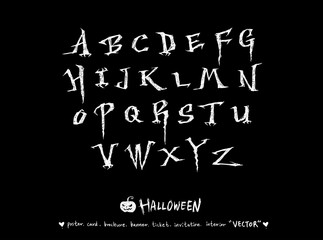 Obraz premium 할로윈 포스터 / 손으로 그린 할로윈 그림