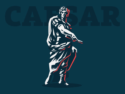 Caesar. Vector emblem.