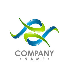 3D abstract logo resembling letters P and S, letter p 3d logo style, letter v 3d style logo, It logo concept