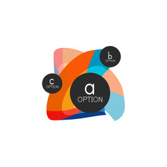Abstract colorful geometric option infographics design template with sample abc options. Abstract background for business presentation or information banner