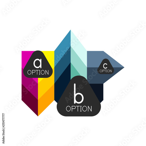 Abstract Colorful Geometric Option Infographics Design Template
