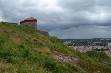 Fototapeta na wymiar Fortress Fredriksen. Halden,Norway