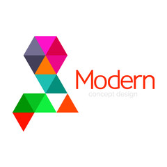 Triangle shape design abstract business logo icon design. Company logotype branding emblem idea