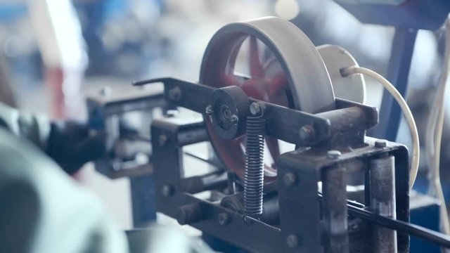 Production, factory machine tools cable