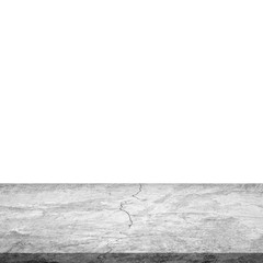 Empty concrete table on isolated white and background.