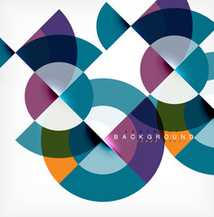 Obraz premium Minimal circle abstract background design, multicolored template for business or technology presentation or web brochure cover layout, wallpaper