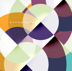 Obraz premium Minimal circle abstract background design, multicolored template for business or technology presentation or web brochure cover layout, wallpaper