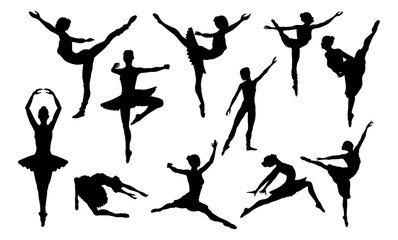 Ballet Dancing Silhouettes Set © Christos Georghiou