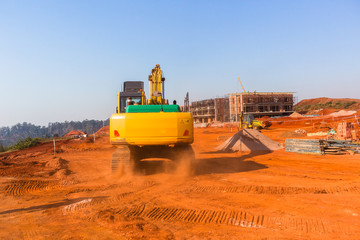Construction Building Site Earthworks Industrial Machines