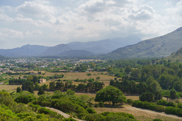 Beautiful Majorca landscape, path to the beach. LA SIERRA DE TRAMUNTANA