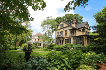 Fototapeta na wymiar USA / Chicago - Houses in Oak park village