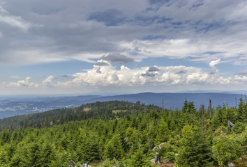 Dreisessel mountain on the border of Germany with the Czech Republic, Bavarian Forest - Sumava National Park, Germany - Czech Republic