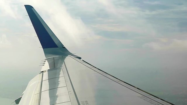 airplane windows view of another airplane