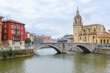 Naklejka premium bilbao old town, Spain