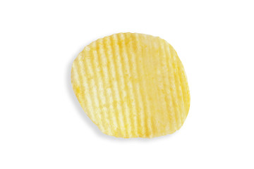 potato chip isolated on white background with clipping path