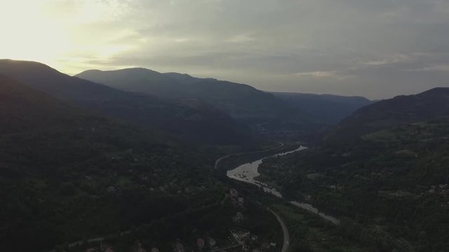 Climb above the gorge at sunset