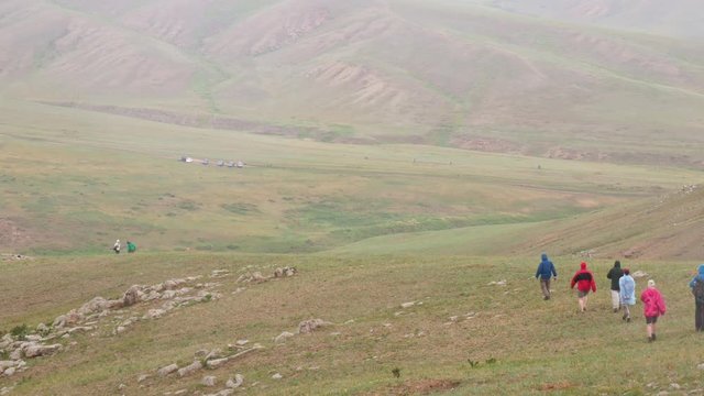 Tourists at Hustai Nuruu National Park in Mongolia