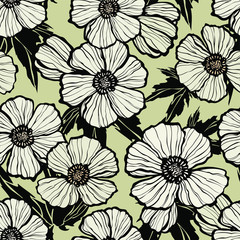 Floral seamless pattern. Flowers illustration