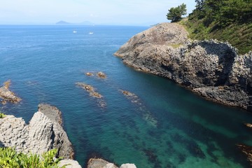 七ツ釜公園   玄界灘の風景