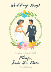 Fototapeta na wymiar wedding day invitation