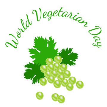 World Vegetarian Day. Fruit - grapes