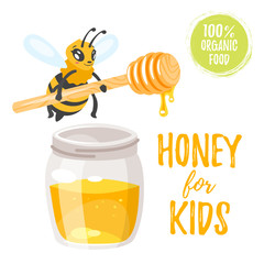 honey for kids illustration