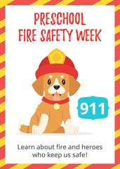 preschool fire safety week poster